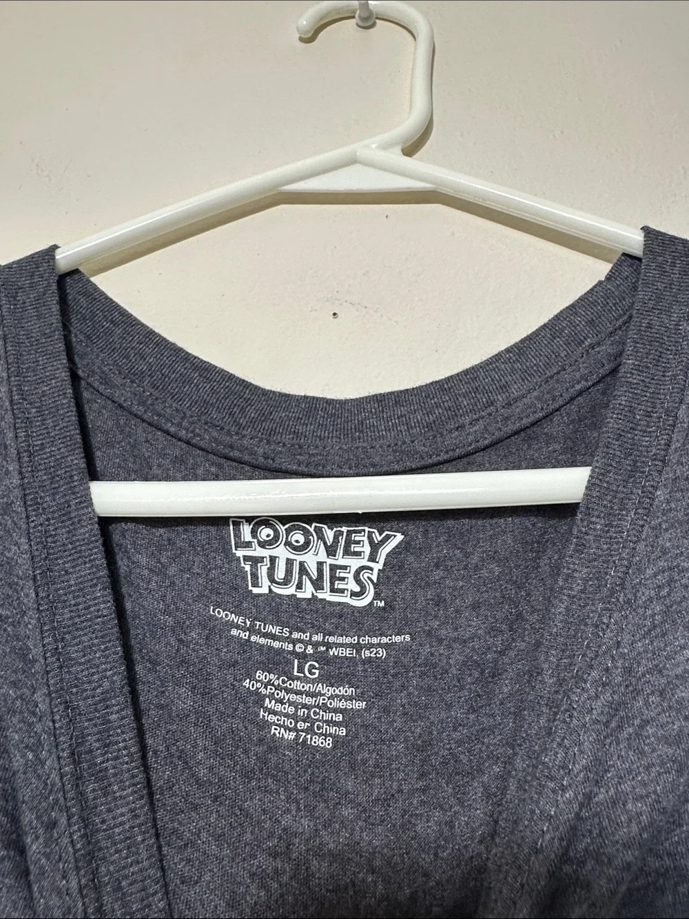 Warner Bros. Looney Tunes Charcoal Graphic Tank Top